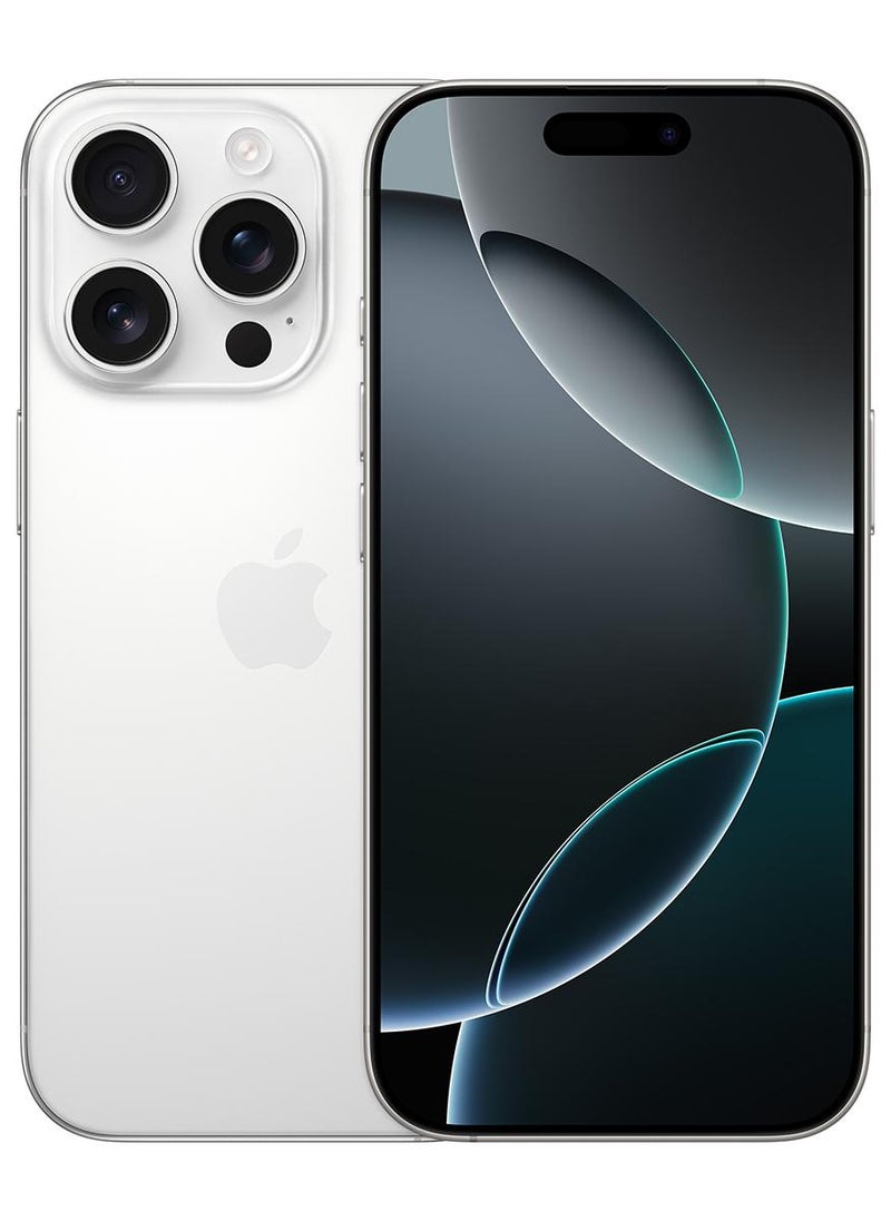 Apple iPhone 16 Pro Physical Dual Sim 128GB White Titanium 5G With FaceTime - Image 1