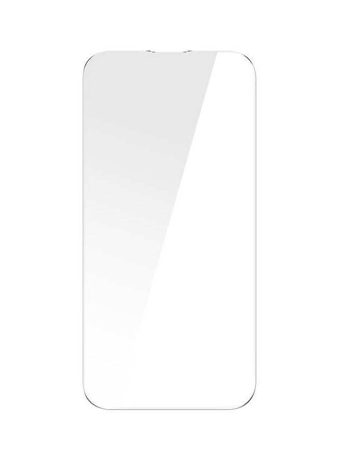 Baseus 0.3mm Crystal Privacy Protection All-Tempered-Glass Screen Protector for iP 14 Pro (Pack of 2 with EasyStick Film Application Tool And 2 Cleaning Kits) - Clear - Image 4