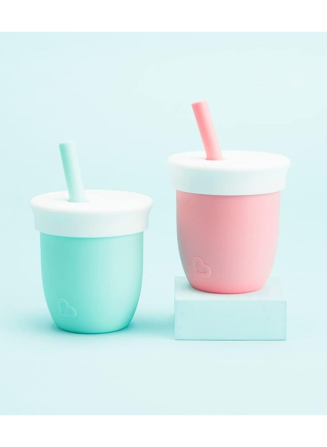 Munchkin Silicone Open Training Cup With Straw, 6 Months+, 118ml, Mint  - Image 4
