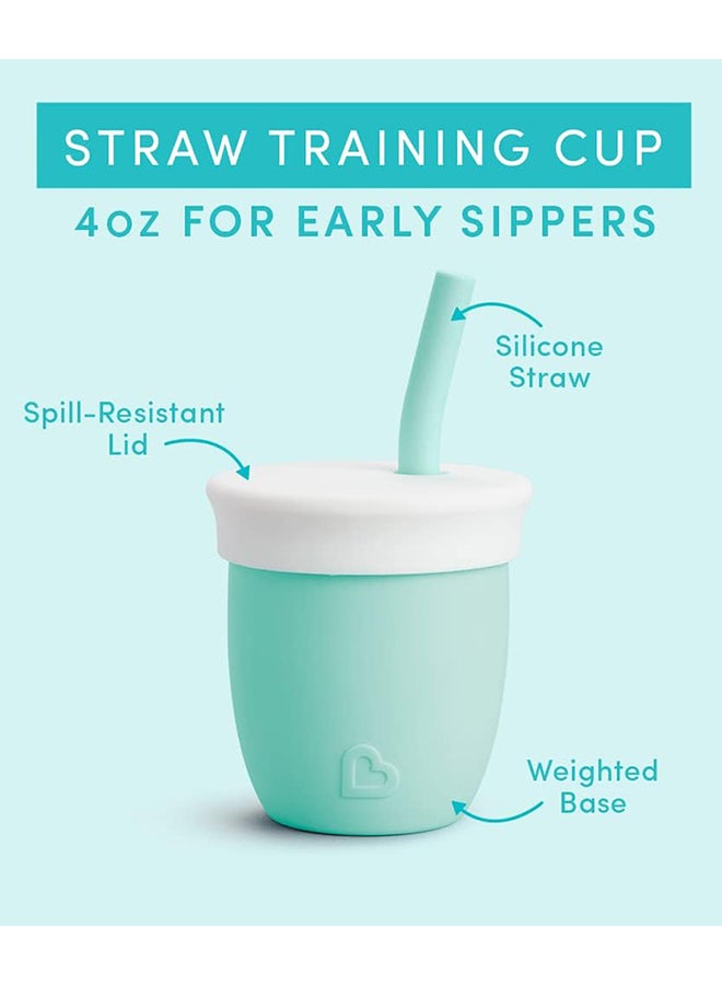 Munchkin Silicone Open Training Cup With Straw, 6 Months+, 118ml, Mint  - Image 3