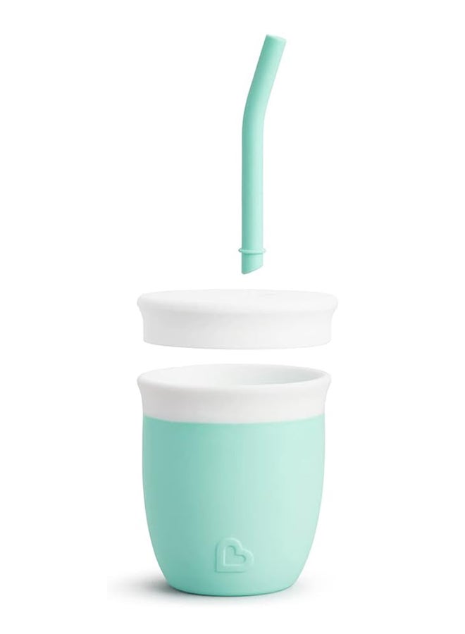 Munchkin Silicone Open Training Cup With Straw, 6 Months+, 118ml, Mint  - Image 2