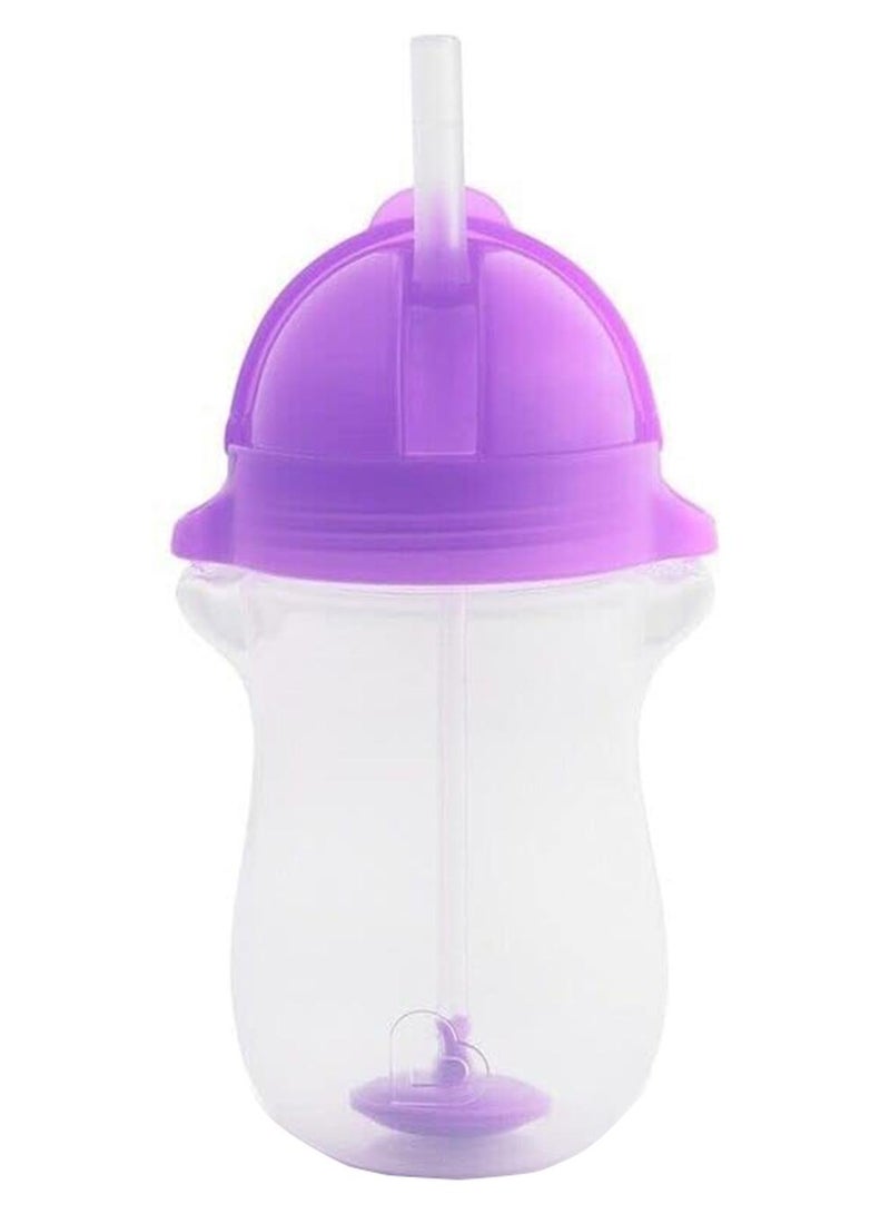Munchkin Click Lock Tip And Sip Weighted Flexi Straw Cup, 10Oz, Purple