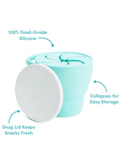 Munchkin Silicone Snack Catcher With Lid - Mint, 6 Months +  - Image 3
