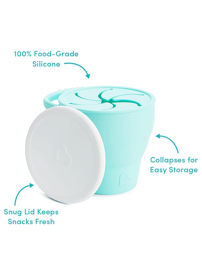 Munchkin Silicone Snack Catcher With Lid - Mint, 6 Months +  - Image 3