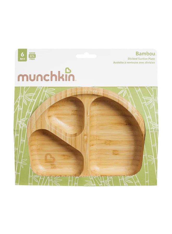 Munchkin - Bambou Divided Plate, 6 Months And Above - Image 1