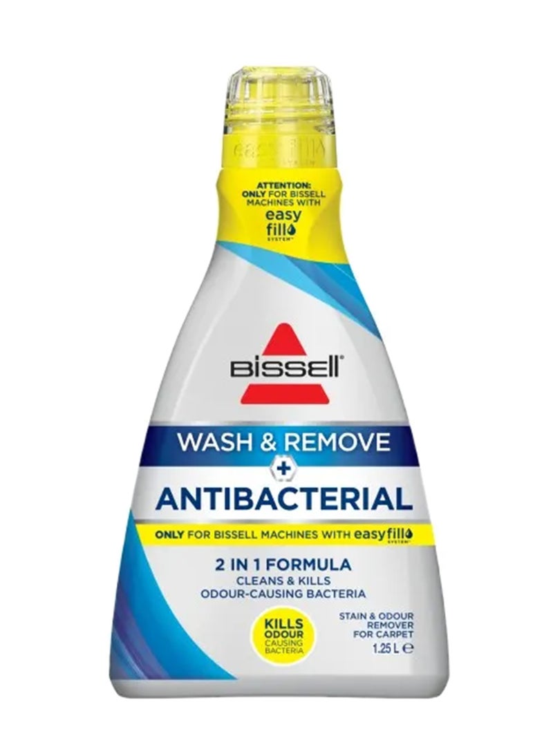 Bissell Wash and Remove Plus Antibacterial Formula, 1.25 Litre 1898E White - Image 1