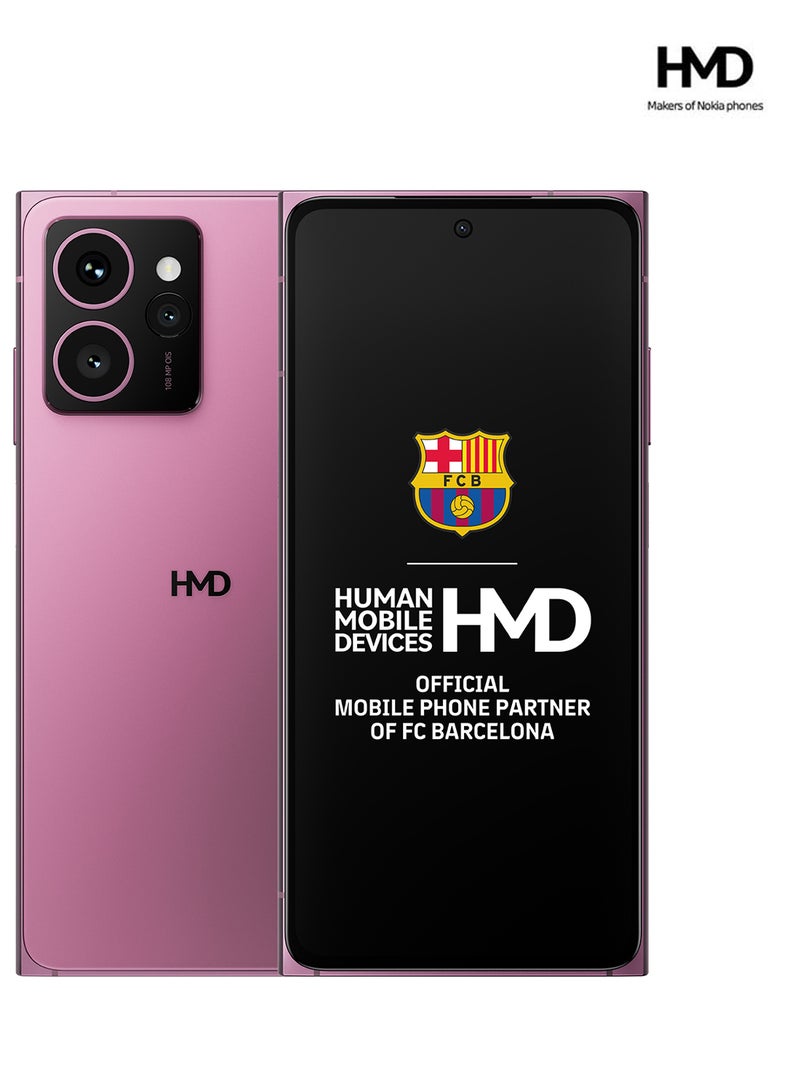 أتش أم دي Skyline 5G Dual SIM Neon Pink 12+12GB  RAM 256GB - Middle East Version  - Image 1