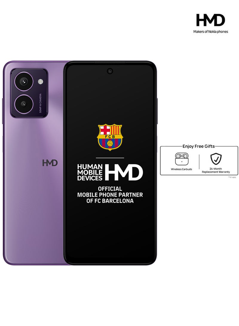 HMD - Pulse Pro Dual Sim Twilight Purple 8+8GB RAM 256GB With Earbuds - Middle East Version - Image 1