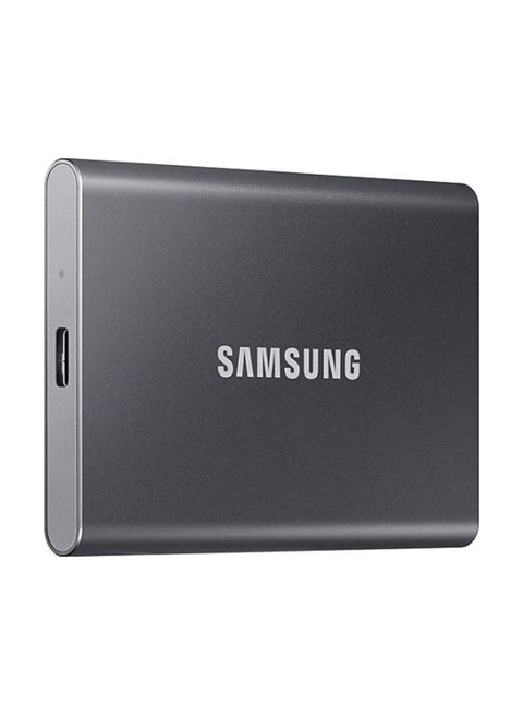 T7 1TB USB 3.2 Gen.2 Portable SSD, Up to 1,050MB/sec Read & Up to 1,000 MB/sec Write Speeds, 256-Bit AES Hardware Encryption, AES 256-Bit,Titanium 1 TB