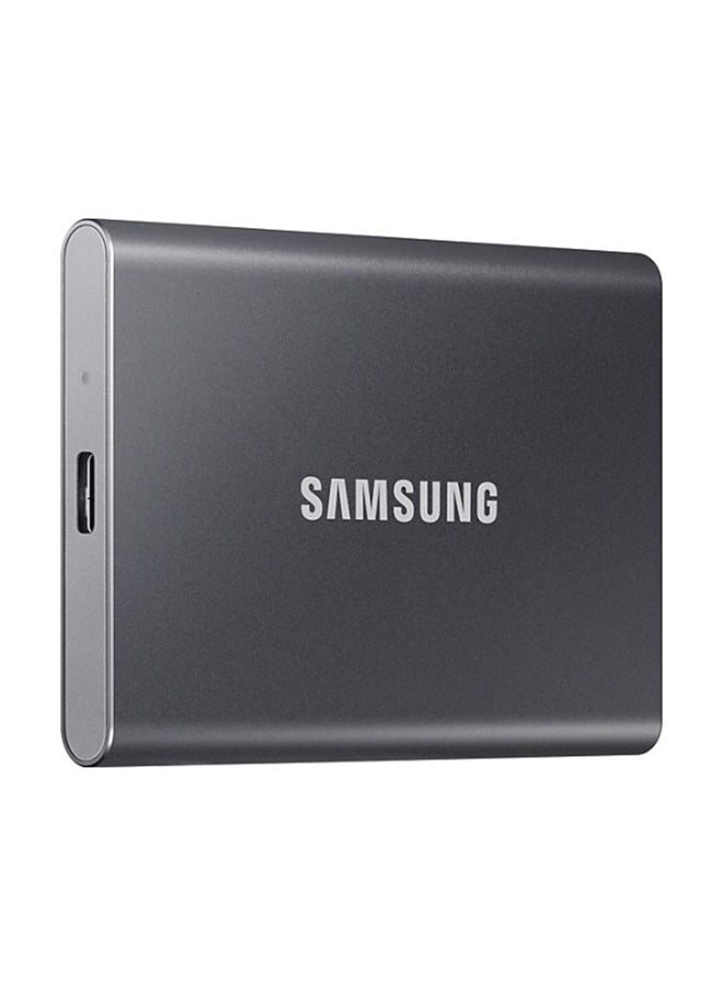 T7 1TB USB 3.2 Gen.2 Portable SSD, Up to 1,050MB/sec Read & Up to 1,000 MB/sec Write Speeds, 256-Bit AES Hardware Encryption, AES 256-Bit,Titanium 1 TB
