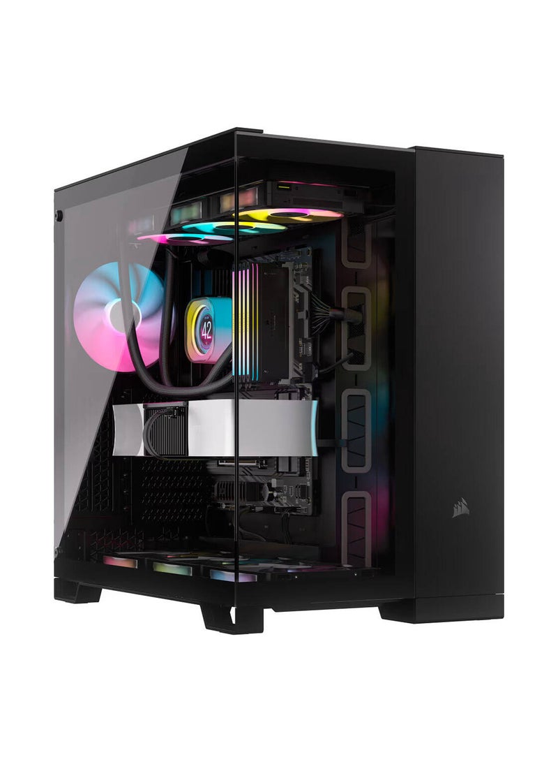 CORSAIR iCUE LINK 6500X RGB Mid-Tower ATX Computer Case, 3x RX RGB Pre-Installed Fans, Up to 360mm Radiator & 10x Fan Support, Dual Chamber Design, Tempered Glass, Modern I/O Black  - Image 1