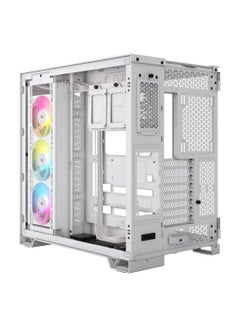 CORSAIR iCUE LINK 6500X RGB Mid-Tower ATX Computer Case, 3x RX RGB Pre-Installed Fans, Up to 360mm Radiator & 10x Fan Support, Dual Chamber Design, Tempered Glass, Modern I/O White  - Image 2
