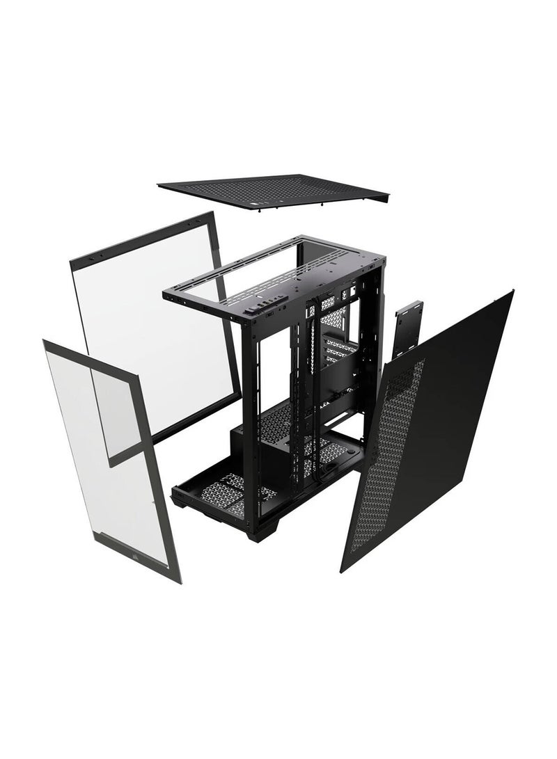 CORSAIR 3500XD Mid-Tower Computer Case, Up to 360mm Radiator & 10x Fan Support, Tempered Glass Case Window, 1x Type-C, 2x Type-A & Audio In/Out Interface Black  - Image 4