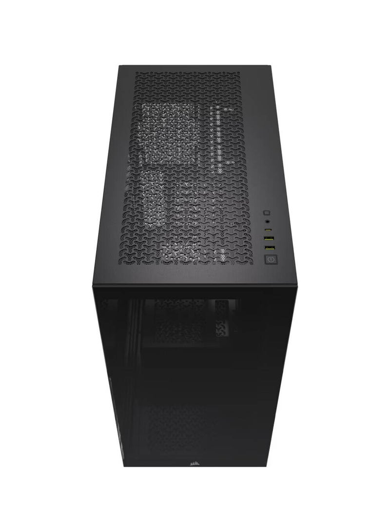 CORSAIR 3500XD Mid-Tower Computer Case, Up to 360mm Radiator & 10x Fan Support, Tempered Glass Case Window, 1x Type-C, 2x Type-A & Audio In/Out Interface Black  - Image 2