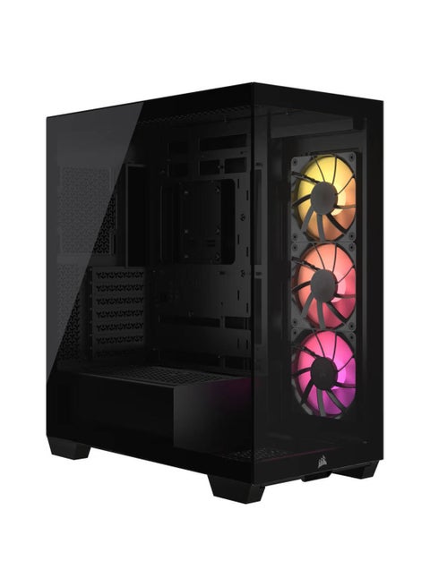 3500X aRGB Mid-Tower Computer Case, 3x Pre-installed RS120 ARGB Fans, Up to 360mm Radiator & 10x Fan Support, Tempered Glass Window, 1x Type-C, 2x Type-A & Audio In/Out Black