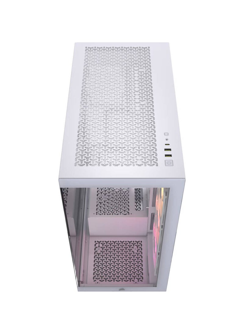CORSAIR 3500X aRGB Mid-Tower Computer Case, 3x Pre-installed RS120 ARGB Fans, Up to 360mm Radiator & 10x Fan Support, Tempered Glass Window, 1x Type-C, 2x Type-A & Audio In/Out White  - Image 2
