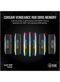 كورسير VENGEANCE RGB 32GB (2x16GB) DDR5 288-Pin Dual Channel Desktop Memory Kit, 6800 MHz Tested Speed, 40-50-50-110 Latency, Intel XMP 3.0 Chipset, Overclock PMIC, Black  - Image 3