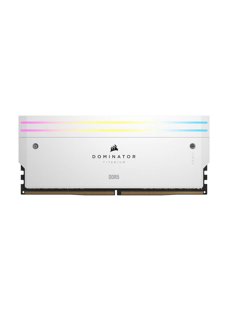 CORSAIR Dominator Titanium 32GB (2x16GB) DDR5 RGB Desktop Memory Kit, 7200MHz Tested Speed, CL34 CAS Latency, 1.45V Memory Voltage, 288 Pin, Intel XMP, White - Image 3