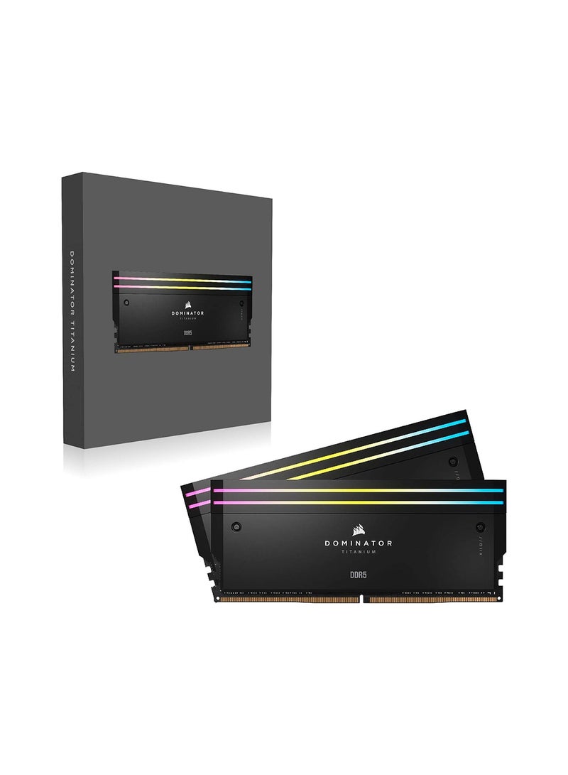 CORSAIR Dominator Titanium 32GB (2x16GB) DDR5 RGB Desktop Memory Kit, 7200MHz Memory Speed, CL34 CAS Latency, 1.45V Memory Voltage, 288 Pin, Intel XMP 3.0, Black  - Image 3