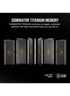 كورسير Dominator Titanium 32GB (2x16GB) DDR5 RGB Desktop Memory Kit, 7200MHz Memory Speed, CL34 CAS Latency, 1.45V Memory Voltage, 288 Pin, Intel XMP 3.0, Black  - Image 2
