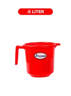 ESQUBE Esqube Oasis Plastic Mug With Handle 500ML Red 10cm  - Image 3
