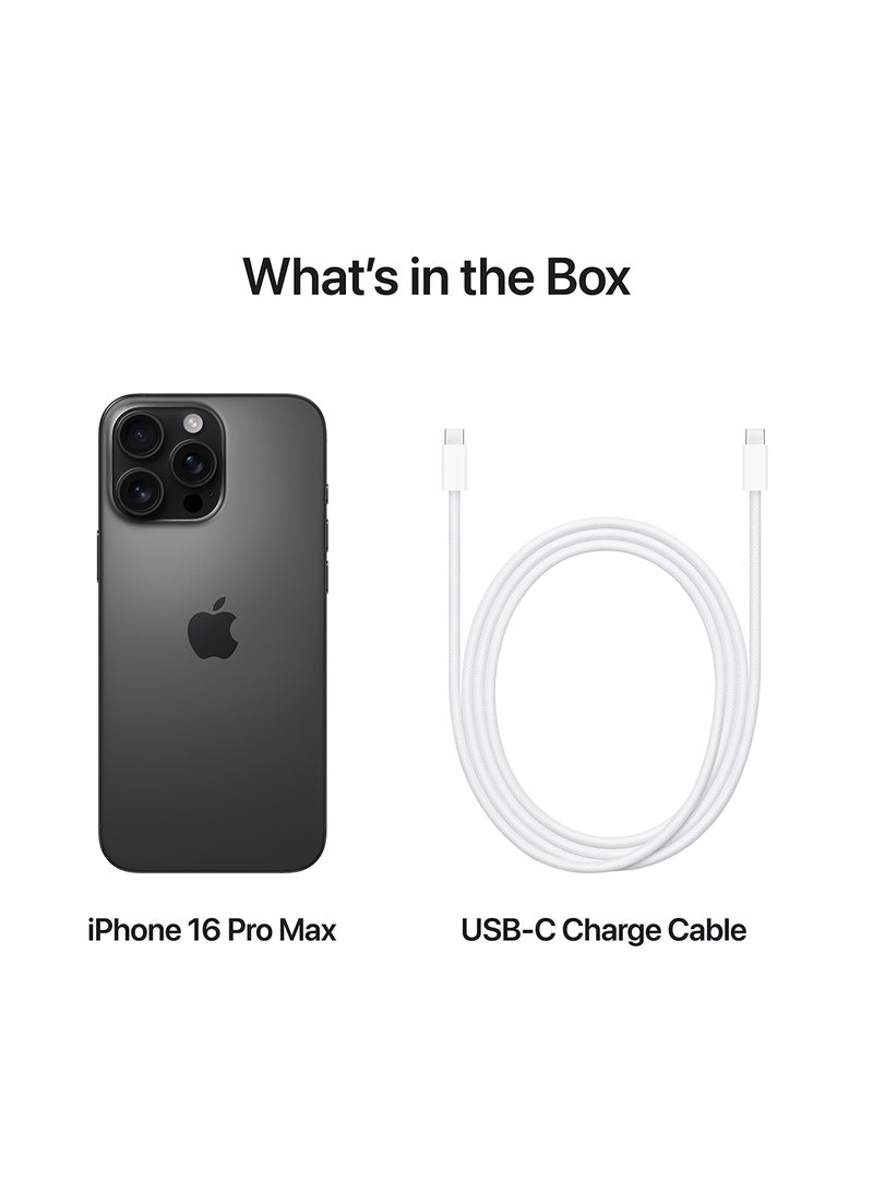 Apple - iPhone 16 Pro Max Physical Dual Sim 256GB Black Titanium 5G Without FaceTime - Image 1