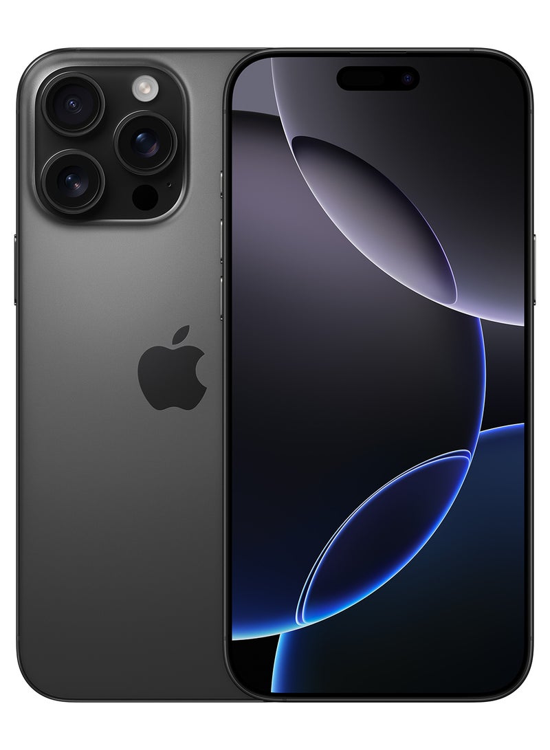 Apple - iPhone 16 Pro Max Physical Dual Sim 256GB Black Titanium 5G Without FaceTime - Image 1