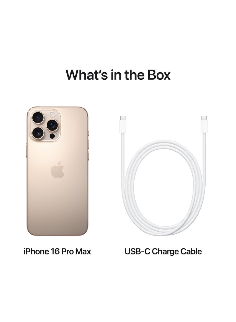 Apple - iPhone 16 Pro Max Physical Dual SIM 256GB Desert Titanium 5G Without FaceTime - Image 1