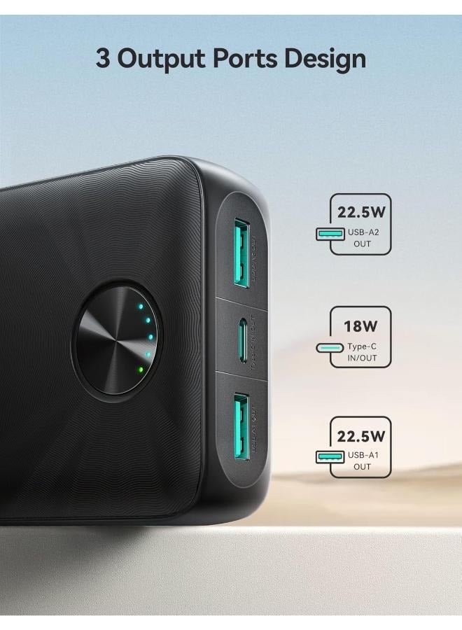 JOYROOM - 20000 mAh 20000 mAh 22.5W  JR-PBF16  20000mAh LED Fast Charging Power Bank High-Speed  for iPhone 14 ,15 ,16  & Samsung S21,S22,S23.S24 Black - Image 1
