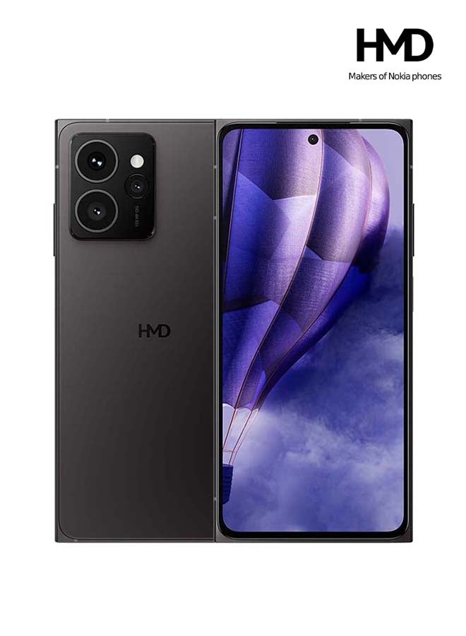 HMD - Skyline 5G Dual SIM Twisted Black 12+12GB RAM 256GB With USB Backpack + 3 Axis Foldable Gimbal + Screen Damage Protection Card - Middle East Version - Image 1