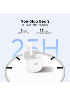 ITEL Bluetooth Earphones Sahara Edition S10, 13.2mm Bass Drivers Boost wireless Earbuds, Bluetooth 5.3 Low Latency, Crystal-Clear Calls, 25H Playtime Creamy White  - Image 5