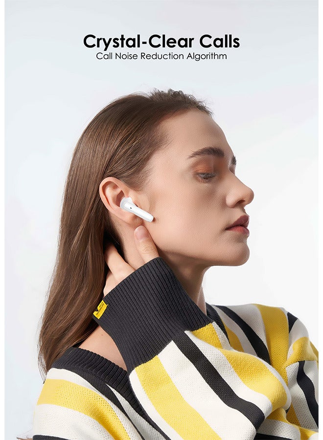 ITEL - Bluetooth Earphones Sahara Edition S10, 13.2mm Bass Drivers Boost wireless Earbuds, Bluetooth 5.3 Low Latency, Crystal-Clear Calls, 25H Playtime Creamy White - Image 1