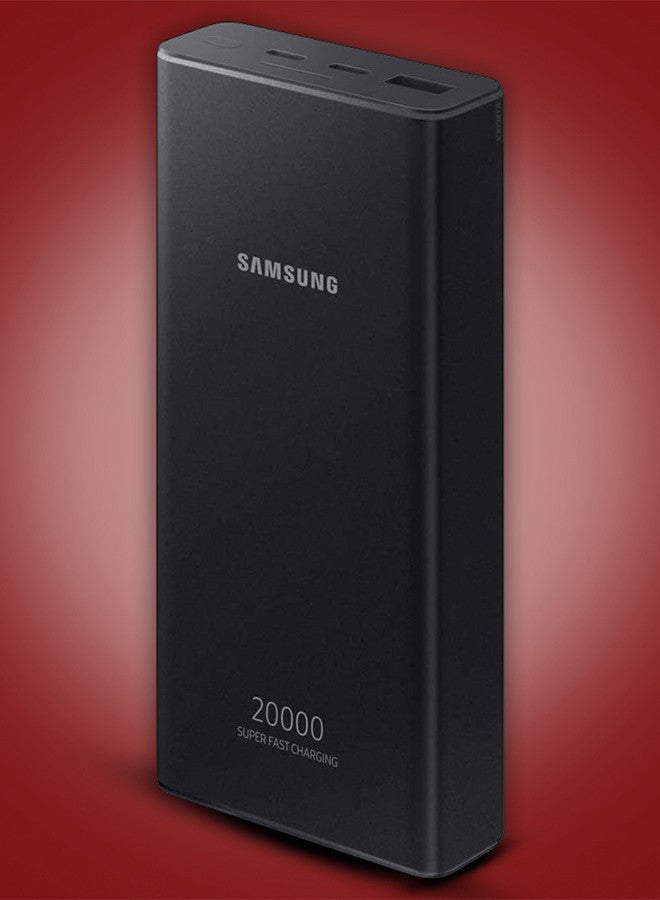 Samsung - 20000 mAh Samsung Power Bank, 2 USB C, 1 USB A,Up to 25W Battery Pack Black - Image 1