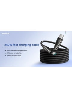 JOYROOM SA31-CC5 Pioneer Series 240W Fast Charging Data Cable (Type-C to Type-C) 1.2m-Black Black  - Image 3