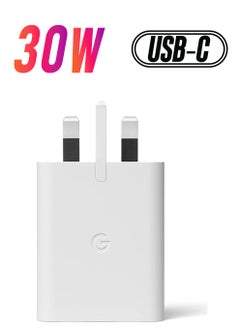 Google 30W USB-C Charger Compatible with Google Products and Other USB-C Devices Fast Charging Pixel Phone Charger White  - Image 1