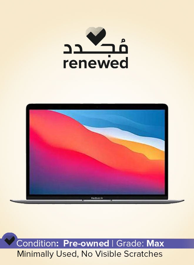 Apple Renewed - MacBook Air MGN63 13-Inch Display,M1 Chip With 8-Core Processor/7-Core Graphics/Quad Core/8GB RAM/256GB SSD/macOS English Space Grey  - Image 1