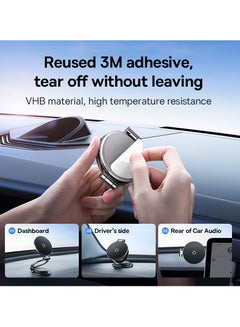 بيسوس Magnetic Phone Holder for Car Dashboard and Windshield [18N Double Layer Strong Magnets] Design for Tesla Car, Super Slim and Metal Body Compatible for iPhone 15 14 Pro Max Plus, Samsung S24 S2 and MagSafe Case Black  - Image 5