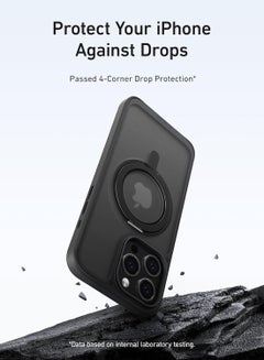 Anker Magnetic Phone Case for iPhone 15 Pro Max Case, Anti-Slip and Drop-Proof Protective Cover with 360° Ring Stand, iPhone Case Compatible with MagSafe, Exclusively Designed Black  - Image 5