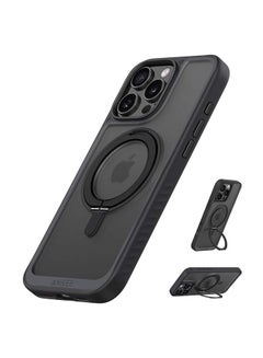 Anker FlexStand Magnetic Phone Case Cover for iPhone 16 Pro, 360° Ring Stand and Matte Protective Cover, 6.3-Inch iPhone Mobile Case Compatible with MagSafe Compatibility, Exclusively Designed - Black  - Image 1