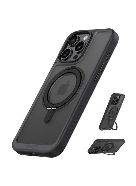 جراب مغناطيسي للغاية لهاتف iPhone 16 Pro مع حامل حلقي قوي 360 درجة، حامل iPhone 16 Pro مقاوم للصدمات بدرجة عسكرية ومتوافق مع MagSafe