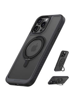 Anker FlexStand Magnetic Phone Case Cover for iPhone 16 Pro Max, 360° Ring Stand and Matte Protective Cover, 6.9-Inch iPhone Mobile Case Compatible with MagSafe Compatibility, Exclusively Designed - Black  - Image 1