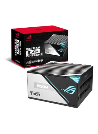 ROG THOR 850W Platinum II Fully Modular Power Supply, 80 Plus Platinum,135mm Wing-blade Fan with PWM Control, ROG Heatsinks, OLED Display, Aura Sync, Low-ESR Capacitors | 90YE00L2-B0NA00 White/Black - pnsku/N70106428V/45/_/1725440394/d0abbb35-2934-4d07-8920-805c6908ed9f