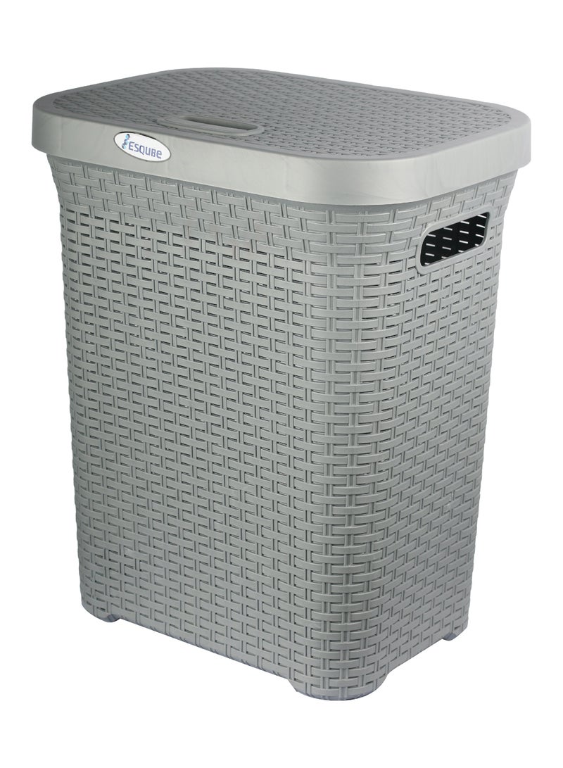 Laundry Basket With Lid Grey 50L Capacity Grey 50Liters - pnsku/N70106433V/45/_/1725442389/8b7f824c-cc3a-4d1b-83c4-017a34004a4a