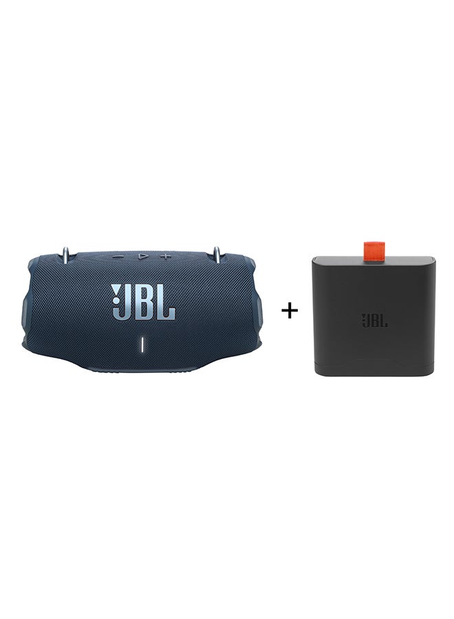 JBL Xtreme 4 Portable Waterproof Speaker And Battery 400 Combo For Non Stop Party, JBLXTREME4BLUUK+JBLBATTERY400 Blue  - Image 1