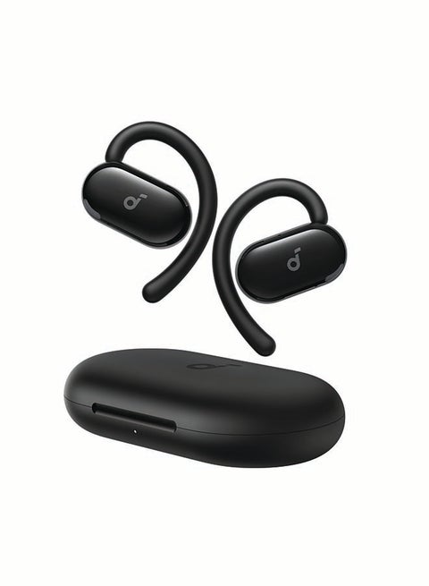 V20i by Anker Open-Ear Headphones, Adjustable Ear Hooks, Ultra-Comfort, Snug Fit, Deep Bass, Clear Calls, IP55, LED Lights, 36H Playtime, Bluetooth 5.4 Earbuds, Multipoint Connection Black
