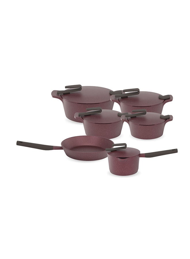 PYREX 11 Piece Cookware Set Artisan Burgandy
