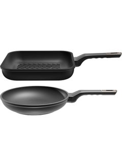 2 Piece Frying Pan Set Quanta 22-24 cm Black - pnsku/N70106471V/45/_/1730283150/f8668405-64e6-40a0-a890-ad9dd9f73bbc