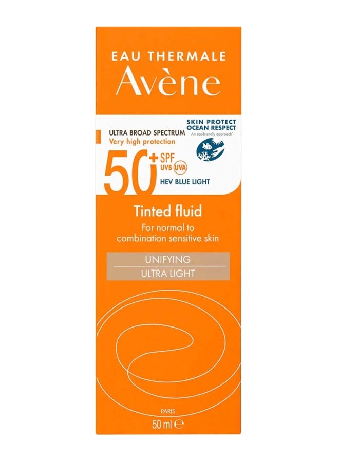 آفين - Ultra-Broad Spectrum SPF 50+ Tinted Fluid - 50 MLml - Image 1