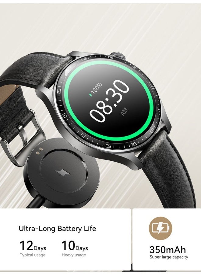 JOYROOM 350 mAh JR-FC2 Pro 48mm Stylish Smart Watch for Men & Women, 350mAh Classic Series – Bluetooth Calling, Fitness & Sleep Tracking, Heart Rate Monitor, Waterproof IP68, Multi-Language (Arabic/English), App Notifications Grey - Image 5