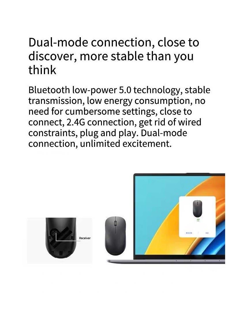HUAWEI - Metal wheel 2.4G Wireless Bluetooth Mouse Dual modes CD26SE for Matebook laptop Grey - Image 1